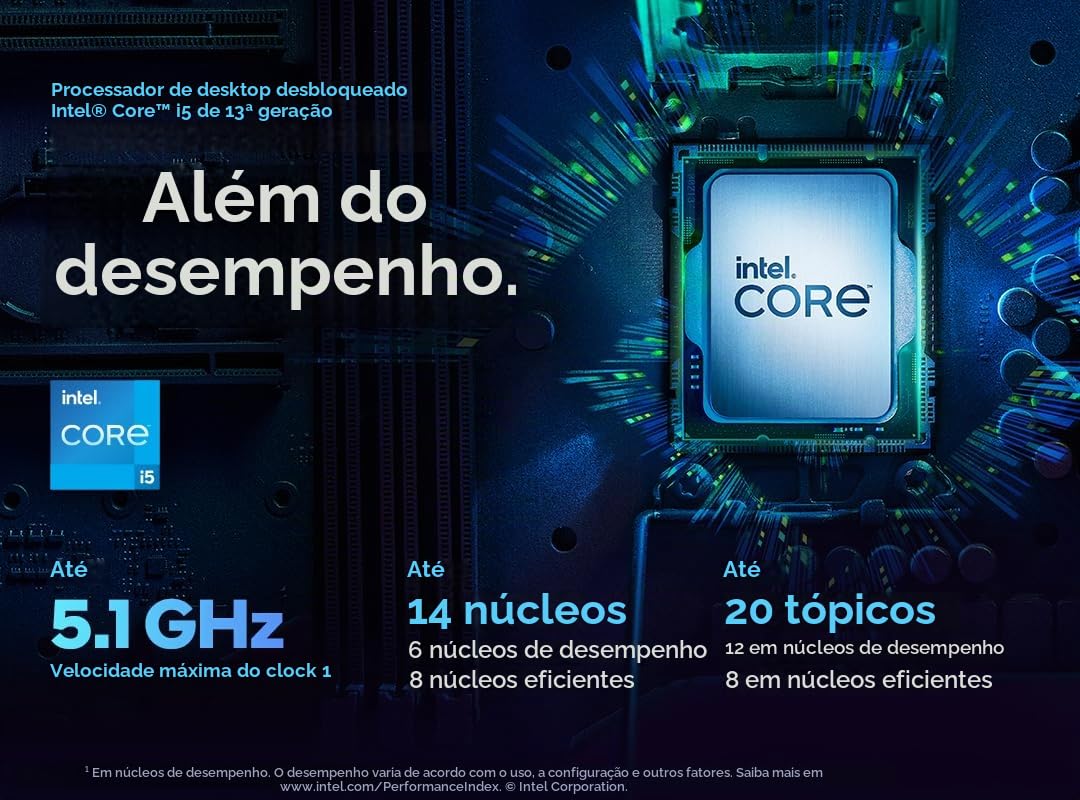 Intel Processador Core i5-13600K Desktop 14 núcleos (6 P-cores + 8